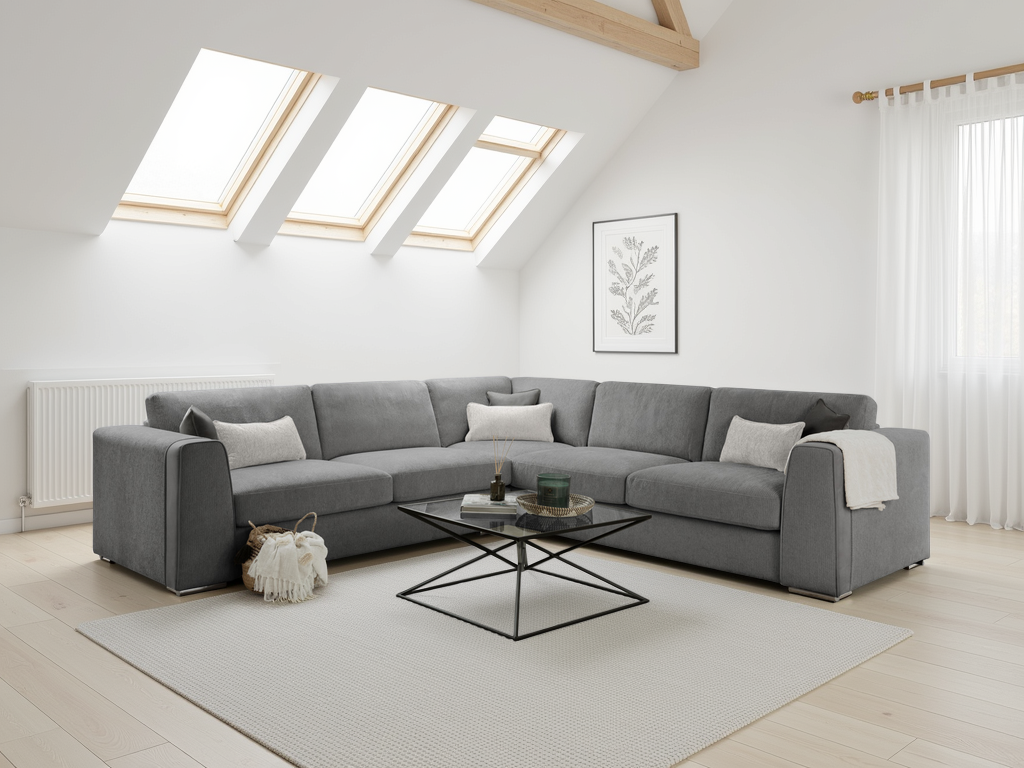 Palma Sofa Grey Large Corner