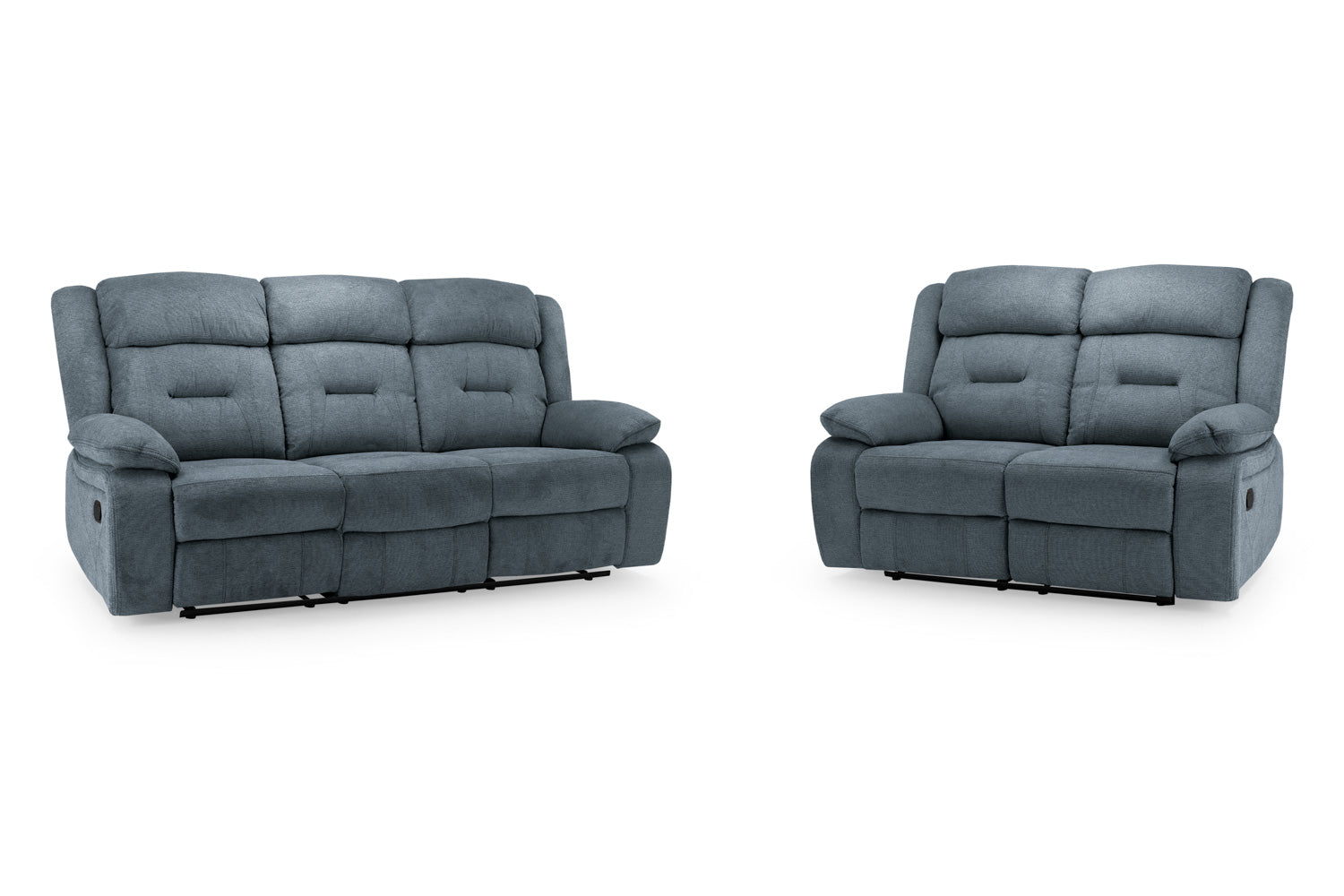 Rainforest Recliner Sofa Grey Fabric 3+2 Set