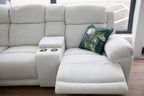 Savanna Electric Recliner Sofa Beige Large Corner