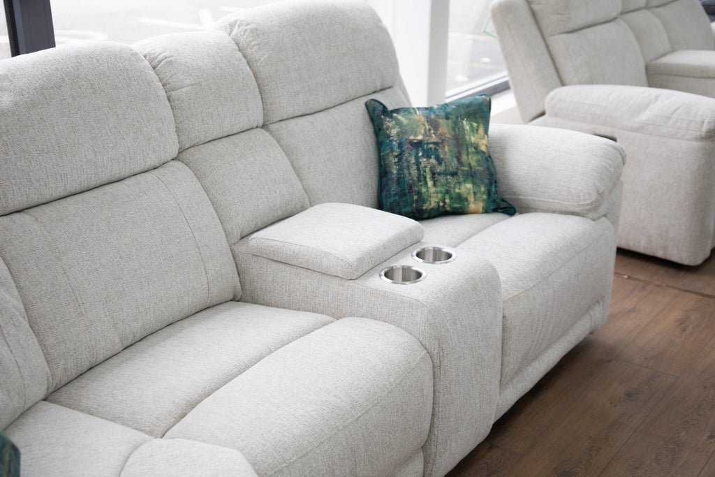 Savanna Electric Recliner Sofa Beige Large Corner