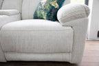 Savanna Electric Recliner Sofa Beige Large Corner