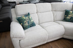 Savanna Electric Recliner Sofa Beige Large Corner