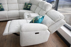 Savanna Electric Recliner Sofa Beige Large Corner