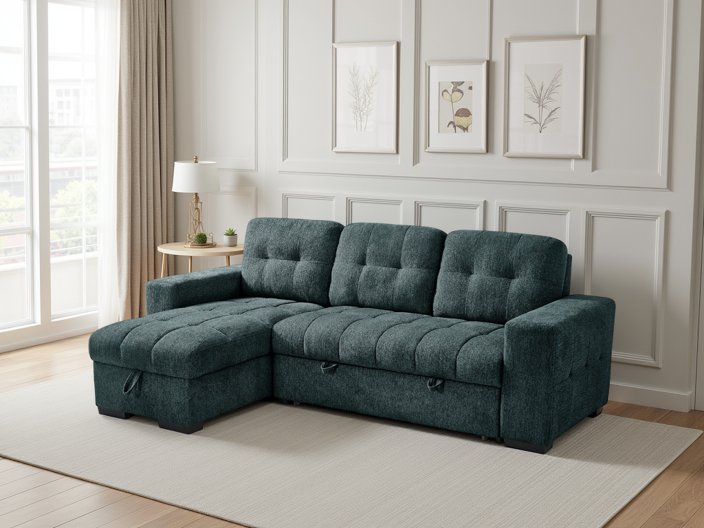 Serene Universal Corner Sofabed Teal