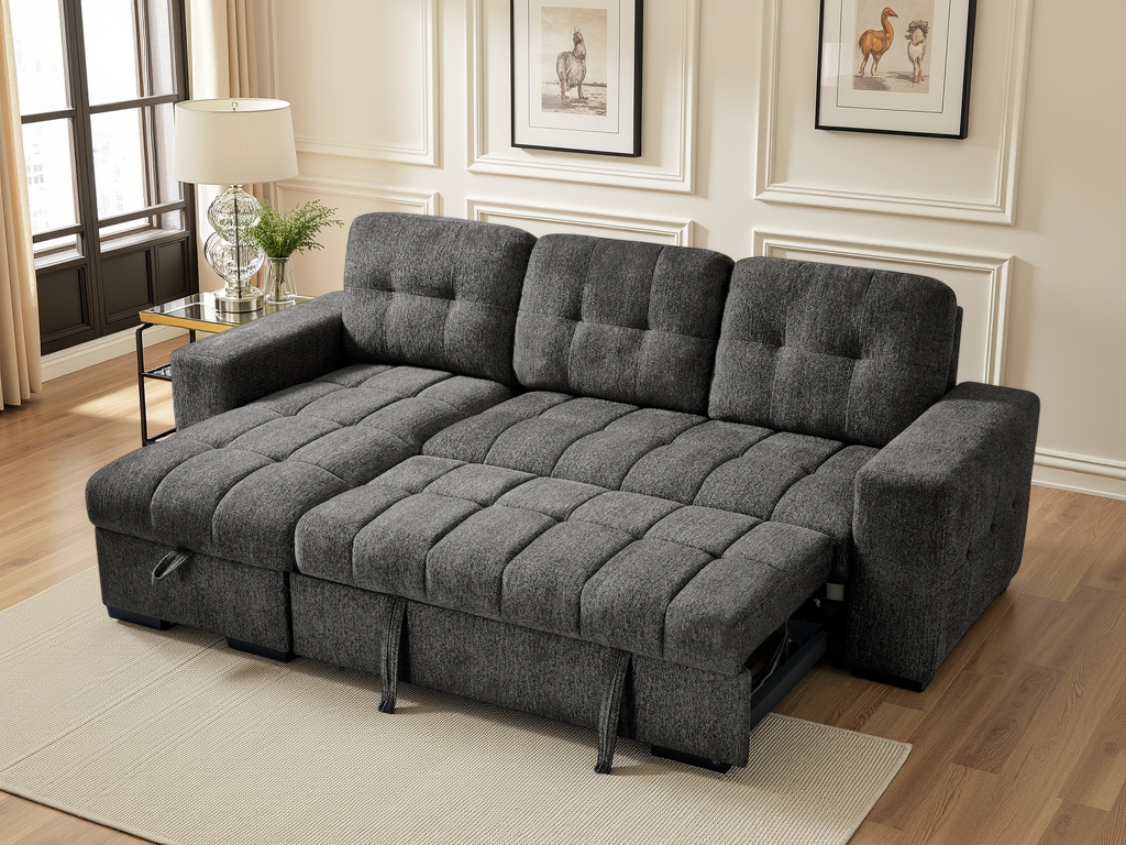 Serene Universal Corner Sofabed Grey