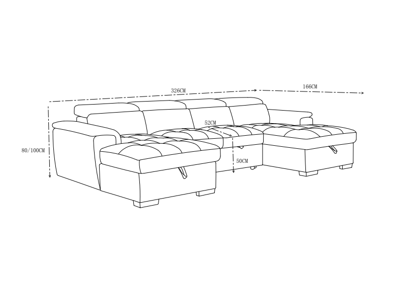 Amazonia Sofabed Grey U Shape Corner
