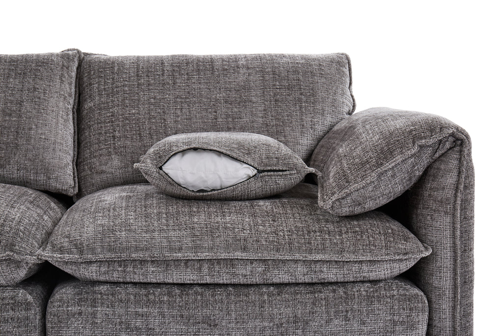 Harmony Sofa Grey 3 Seater - Sofa Sloth