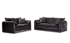 Harmony Sofa Black 3+2 Set - Sofa Sloth