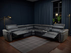 Snug Electric Recliner Sofa Black Large Corner