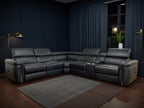 Snug Electric Recliner Sofa Black Large Corner
