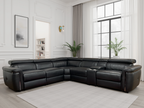 Snug Electric Recliner Sofa Black Large Corner