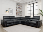 Snug Electric Recliner Sofa Black Large Corner