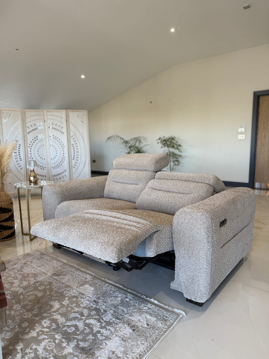 Retreat Electric Recliner Beige 2 Seater - Sofa Sloth