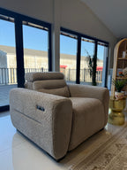 Retreat Electric Recliner Beige Armchair - Sofa Sloth