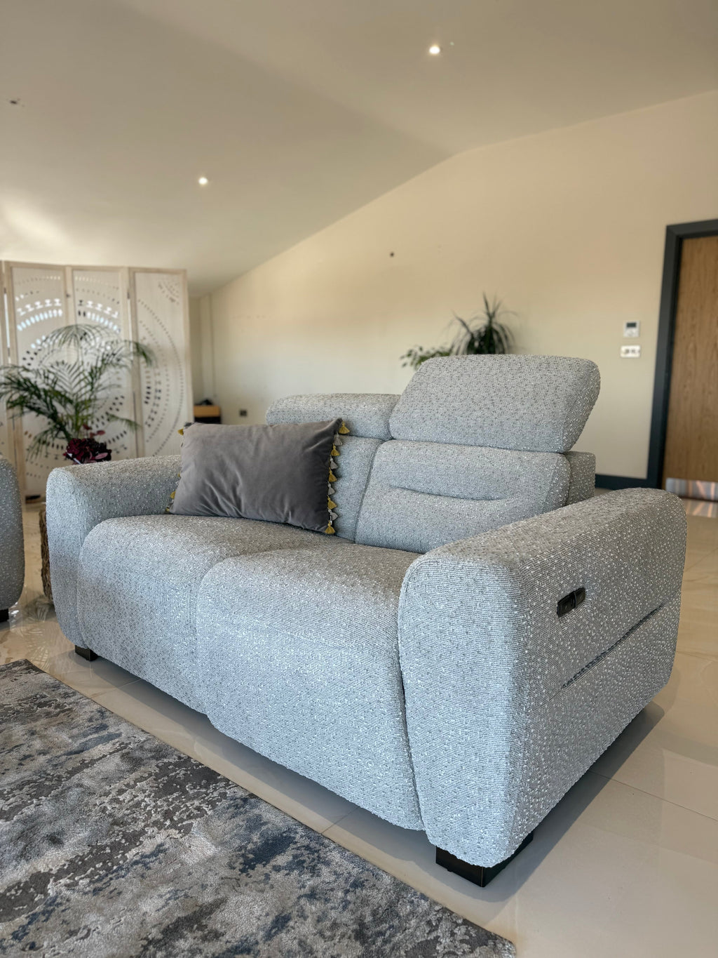 Retreat Electric Recliner Grey 2 Seater - Sofa Sloth