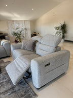 Retreat Electric Recliner Grey 2 Seater - Sofa Sloth