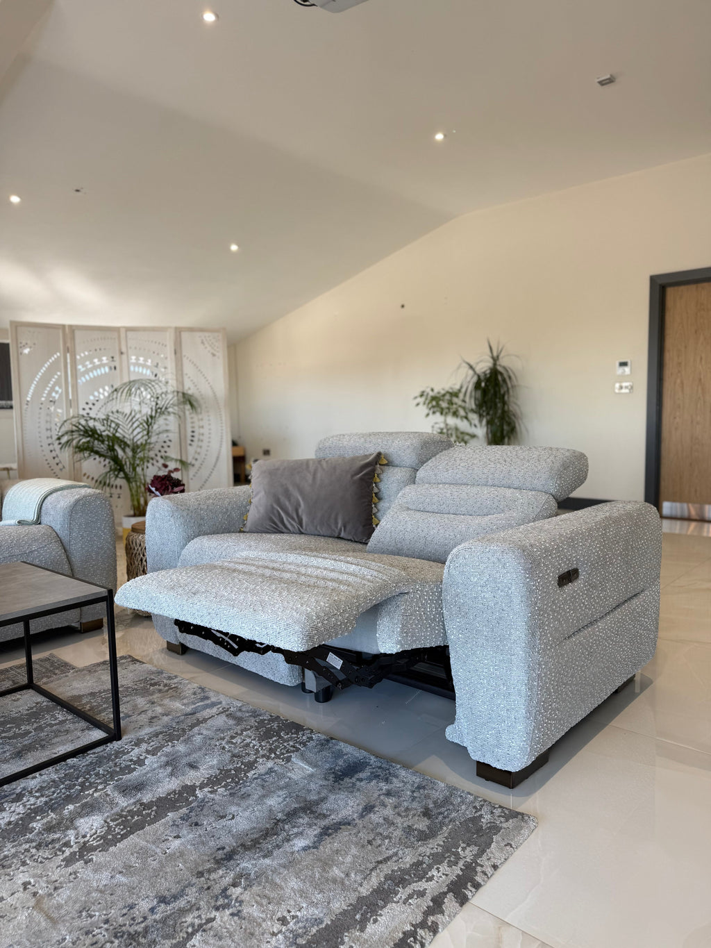 Retreat Electric Recliner Grey 2 Seater - Sofa Sloth