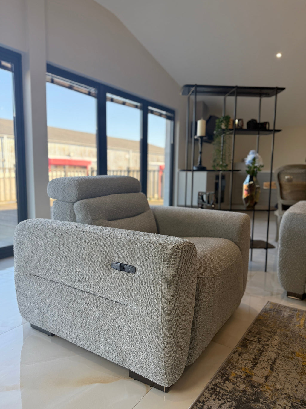 Retreat Electric Recliner Grey Armchair - Sofa Sloth
