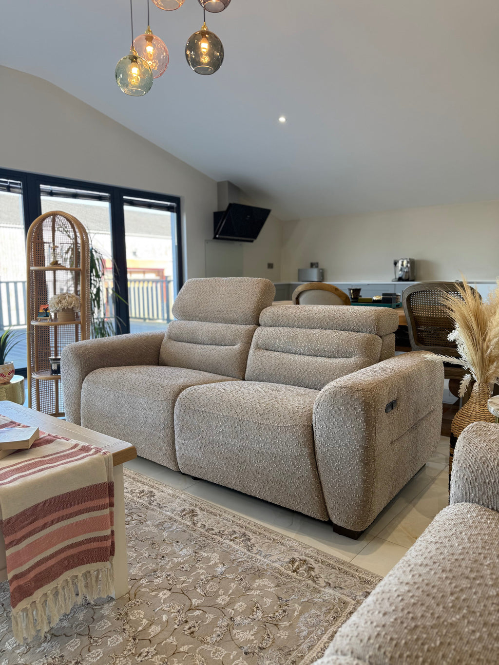 Retreat Electric Recliner Beige 3 Seater - Sofa Sloth