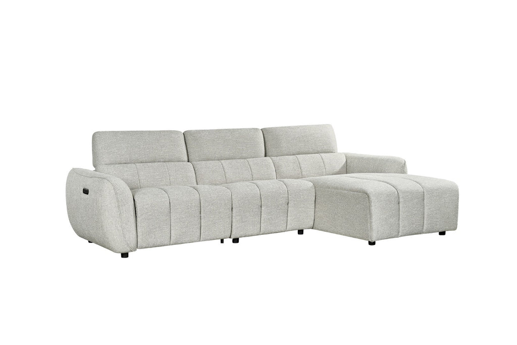 Tranquil Electric Recliner Sofa Silver Right Hand