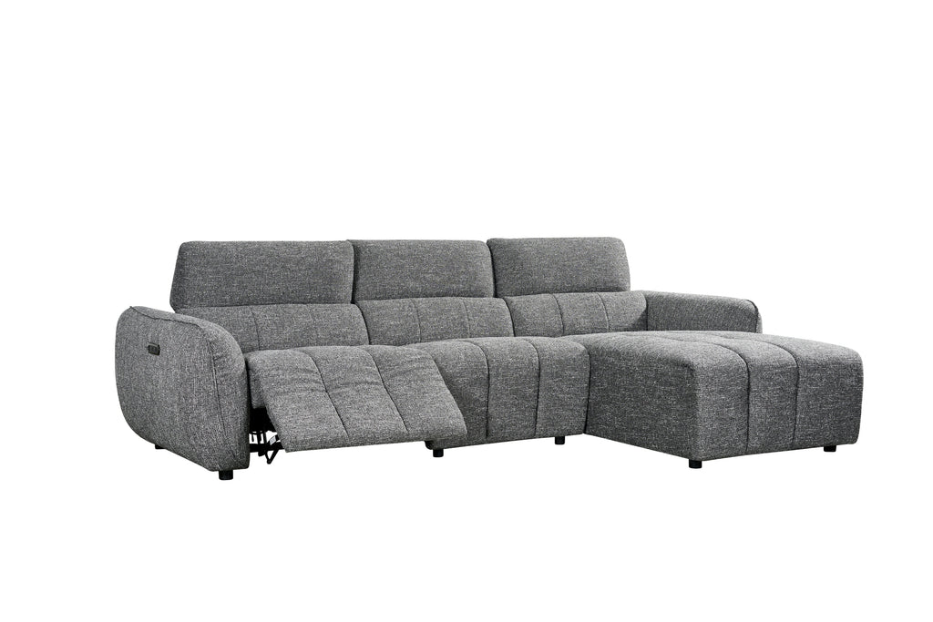 Tranquil Electric Recliner Sofa Charcoal Right Hand - Sofa Sloth