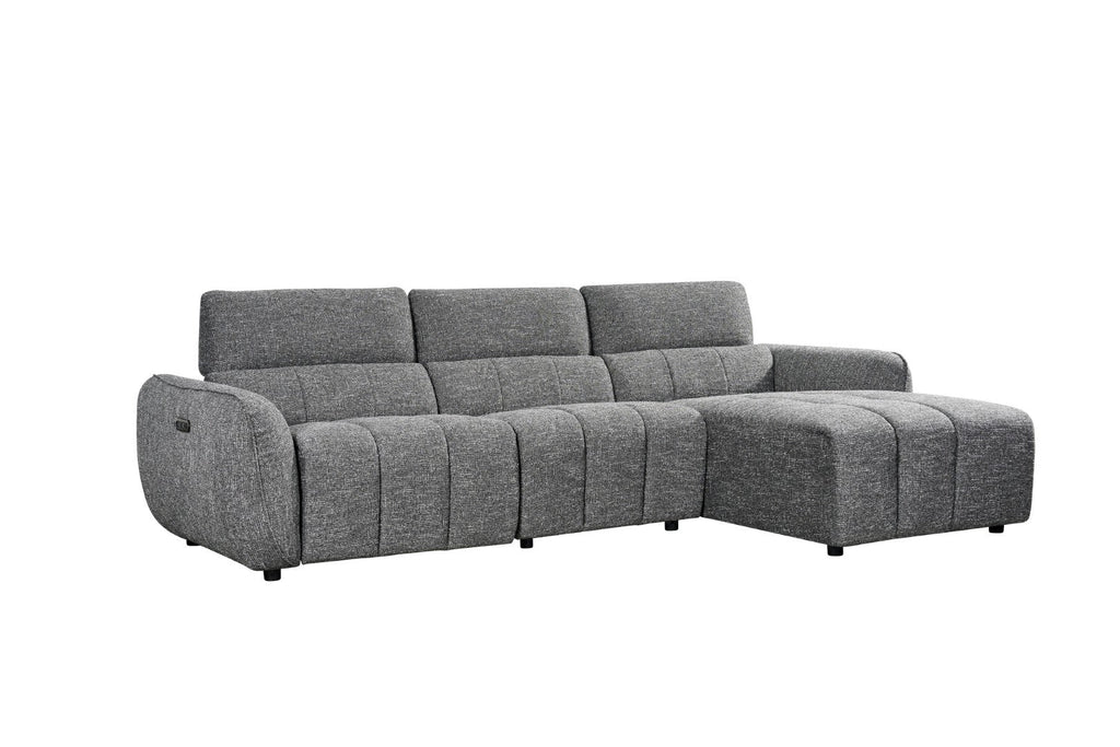 Tranquil Electric Recliner Sofa Charcoal Right Hand - Sofa Sloth
