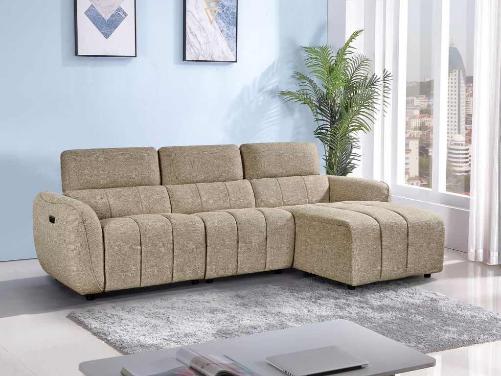 Tranquil Electric Recliner Sofa Mocha Right Hand