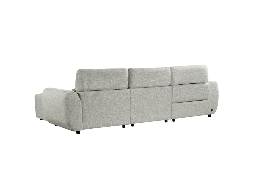 Tranquil Electric Recliner Sofa Silver Right Hand