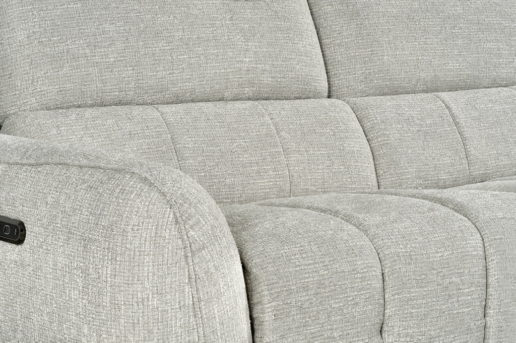 Tranquil Electric Recliner Sofa Silver Right Hand