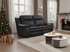 Doze Genuine Leather Electric Recliner Sofa Black 2 Seater