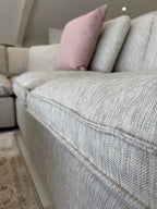 Kindle Sofa Grey Large Corner with Footstool - Sofa Sloth