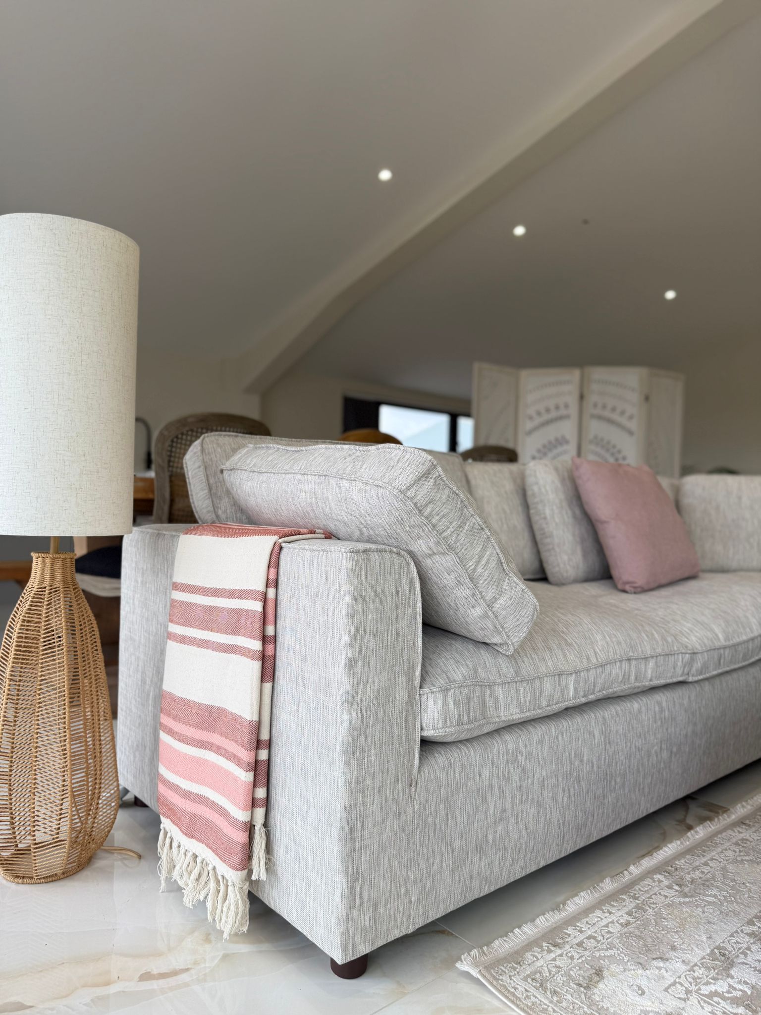 Kindle Sofa Grey Large Corner with Footstool - Sofa Sloth