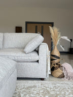 Kindle Sofa Grey Large Corner with Footstool - Sofa Sloth
