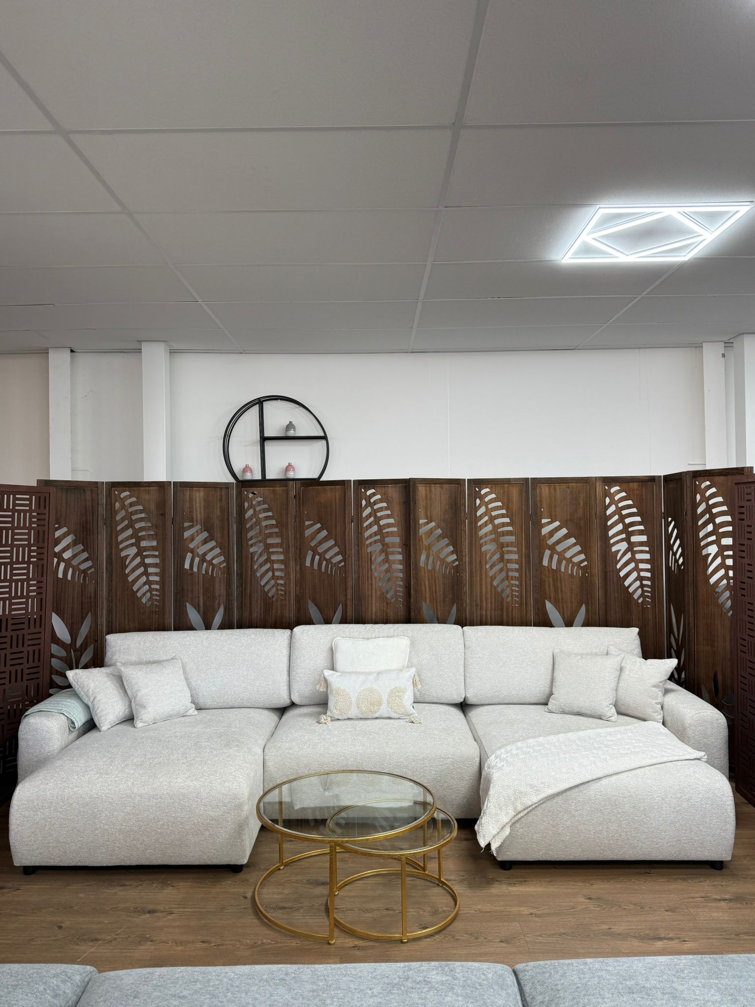 Moss Sofa Beige U Shape Corner