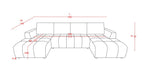 Essence Luxury Beige U Shape Corner Sofabed - Sofa Sloth