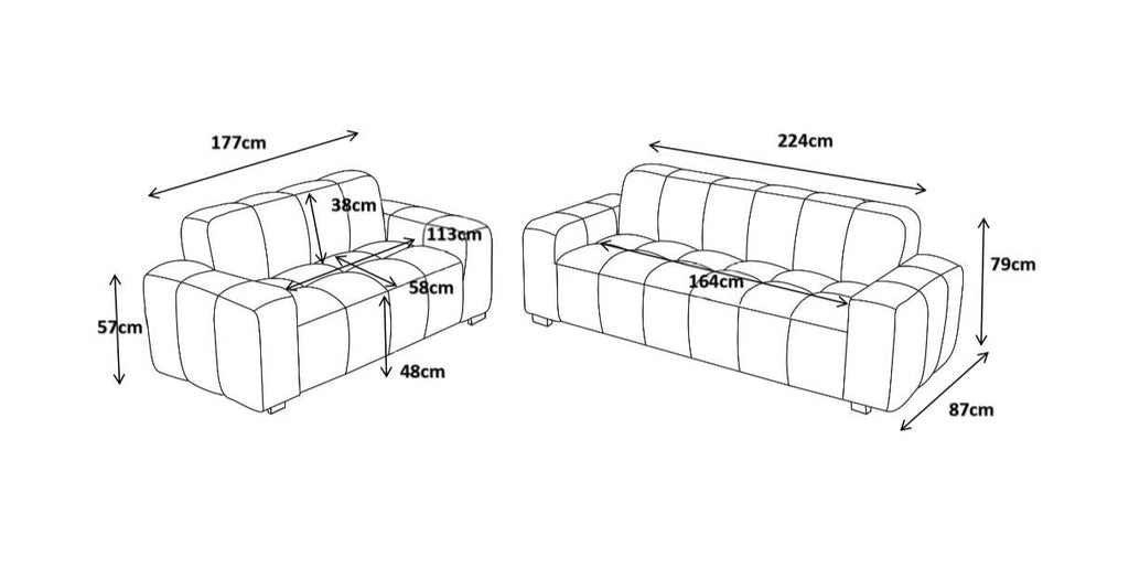 Clarity Sofa Olive 2 Seater - Sofa Sloth