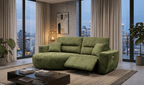 Zenn Sofa Green Electric Recliner Left Hand - Sofa Sloth