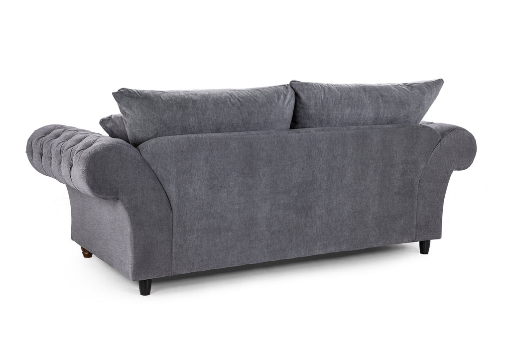 Vista Fullback Sofa Grey 3 Seater