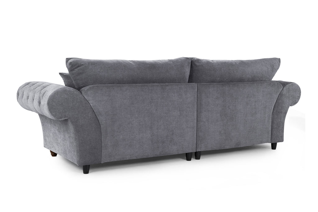 Vista Fullback Sofa Grey 4 Seater