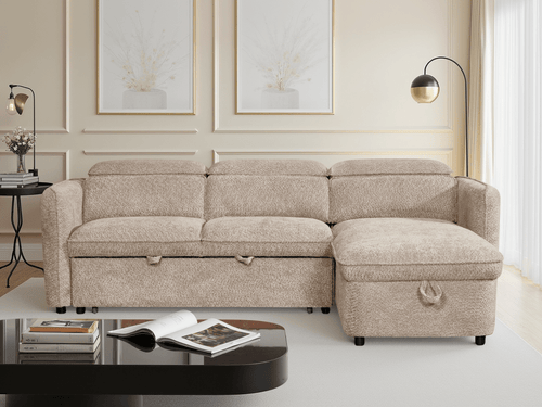 Dusk Sofabed Beige Universal Corner - Sofa Sloth