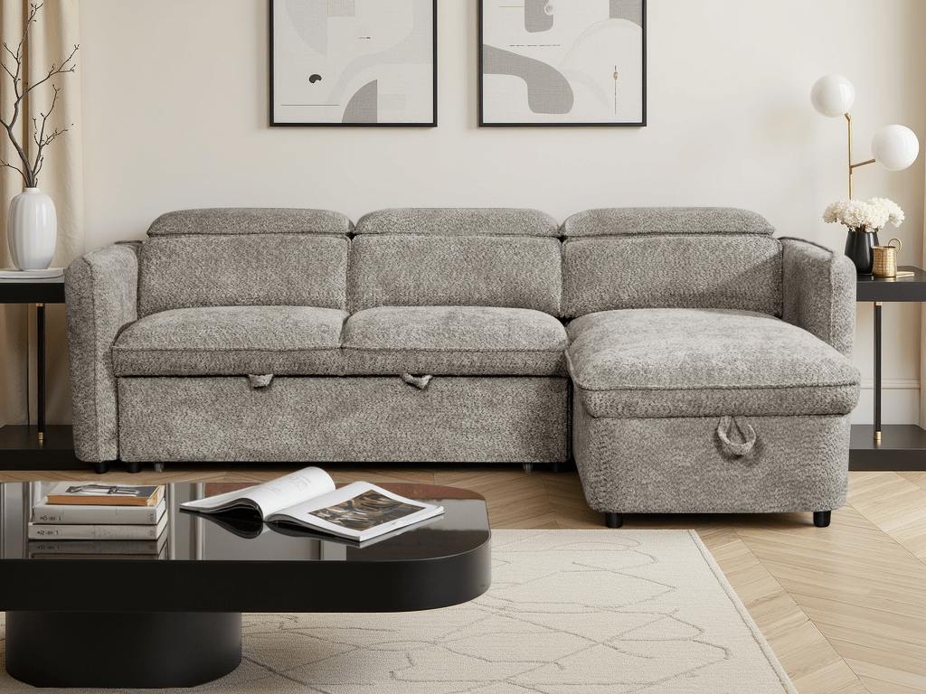 Dusk Sofabed Grey Universal Corner - Sofa Sloth