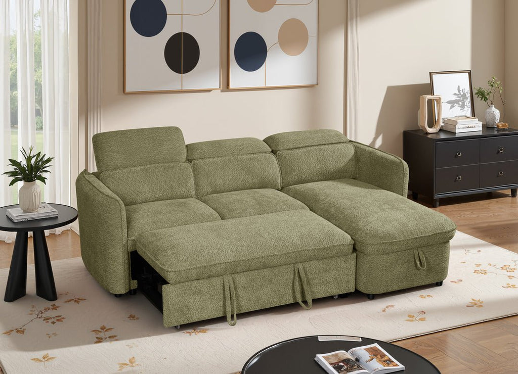 Dusk Sofabed Green Universal Corner - Sofa Sloth