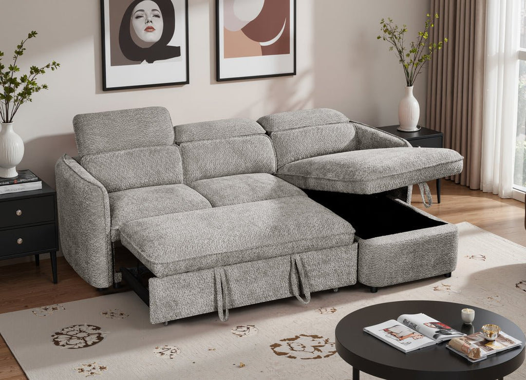 Dusk Sofabed Grey Universal Corner - Sofa Sloth