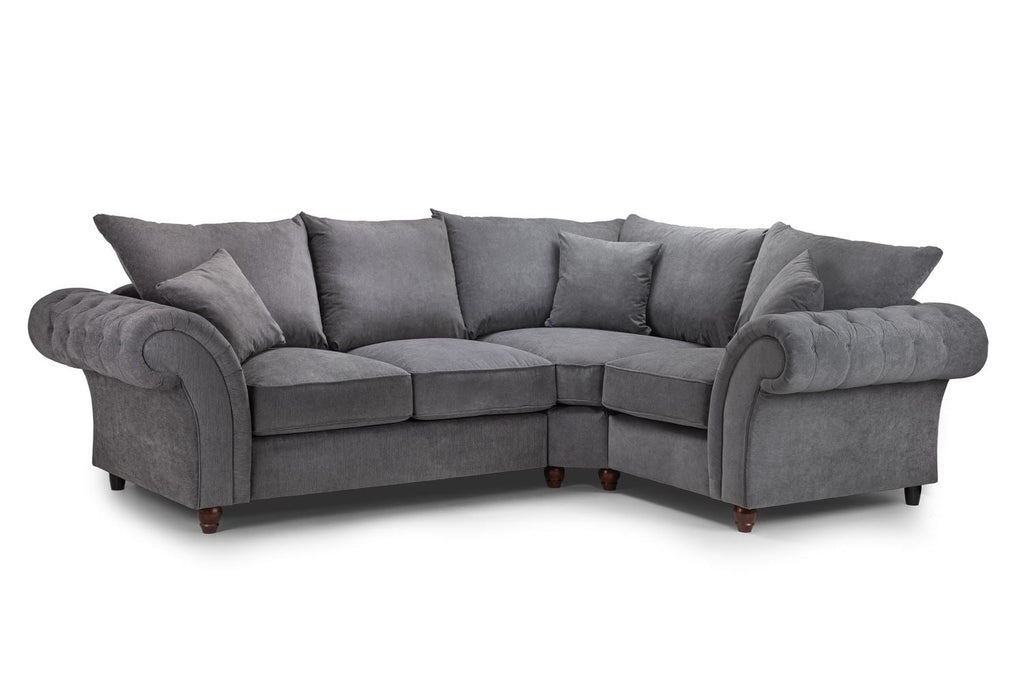 Vista Fullback Sofa Grey Right Hand Facing Corner
