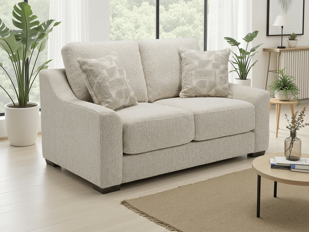 Oslo Sofa Beige 2 Seater - Sofa Sloth