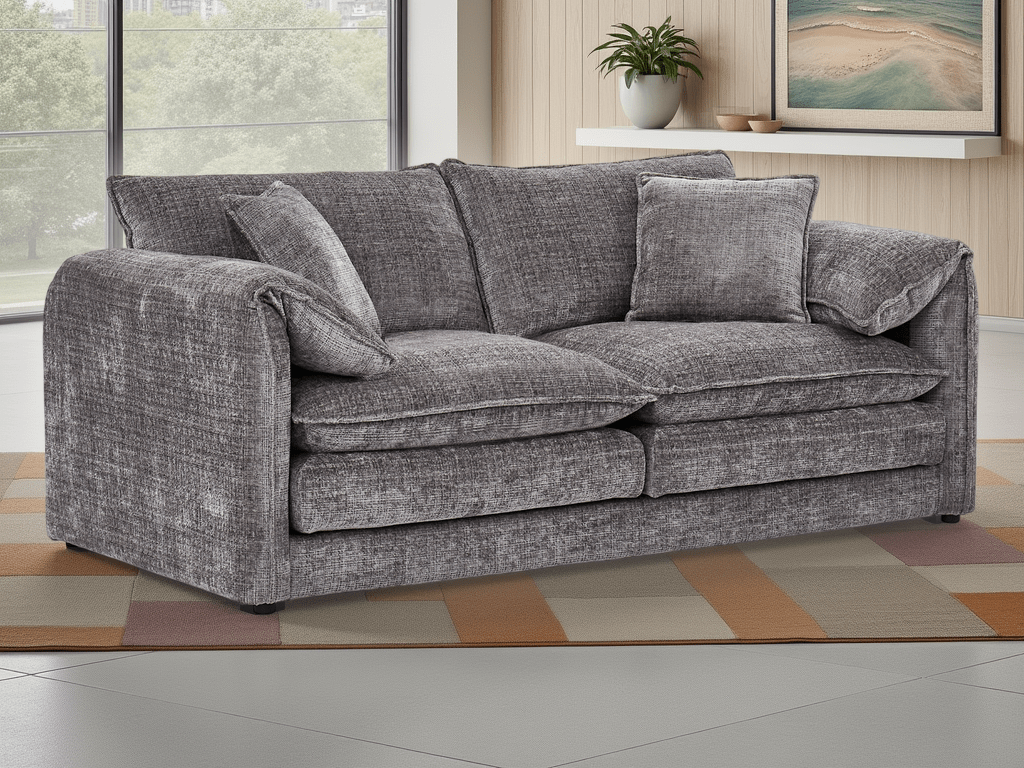 Harmony Sofa Grey 3 Seater - Sofa Sloth
