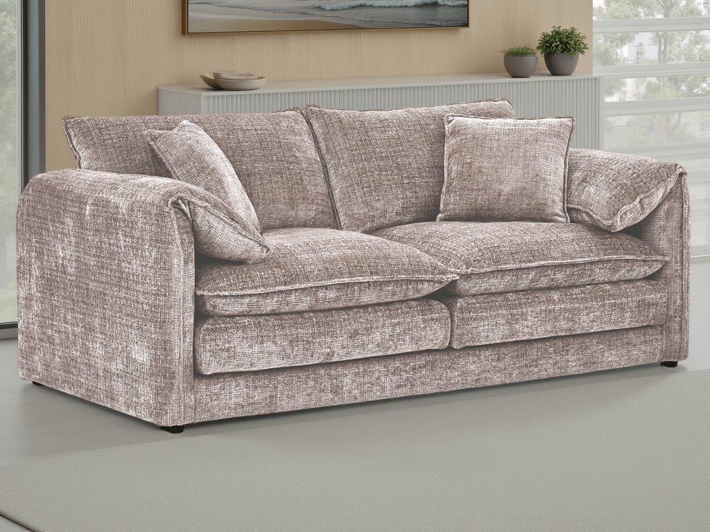 Harmony Sofa Beige 3 Seater - Sofa Sloth