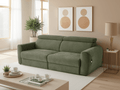Canvas Electric Sofabed Green 3 Seater - Sofa Sloth