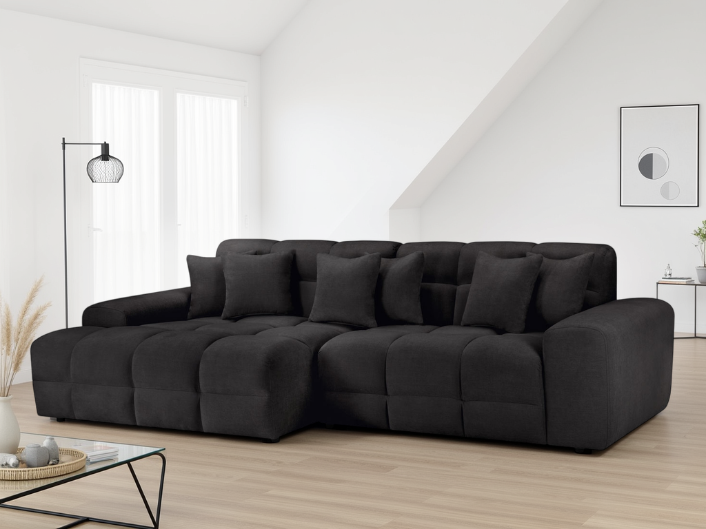 Lunar Sofa Black Left Hand Facing Corner