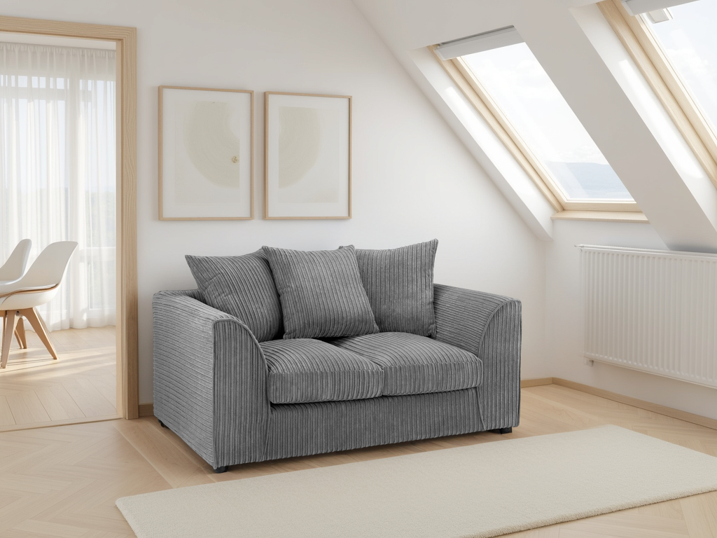 Leaf Jumbo Sofa Grey 2 Seater